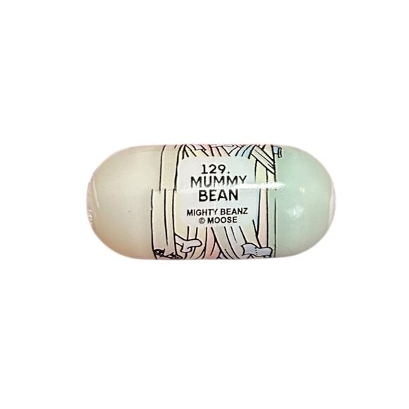 Mighty Beanz #129 Mummy Bean Glow in the Dark 2003 Series Moose Y2K Toy - Picture 2 of 3